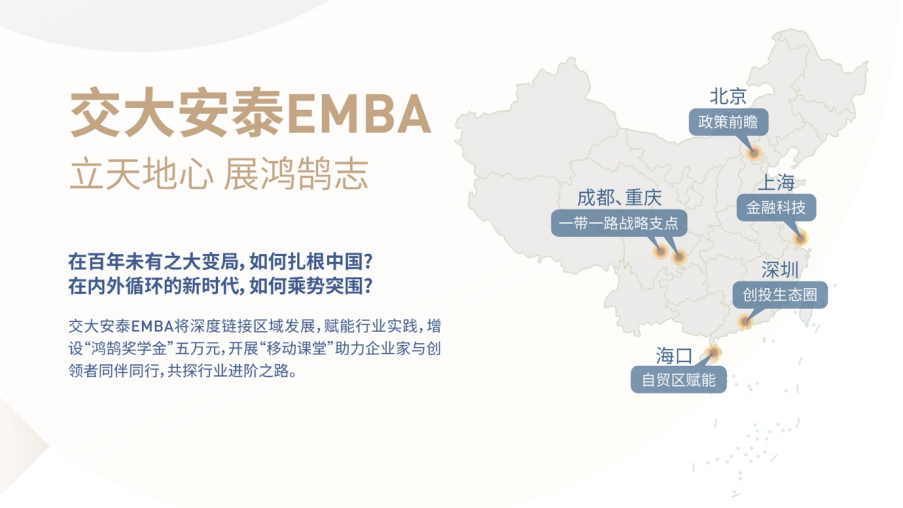 上海交通大学安泰经济与管理学院2022年高级管理人员工商管理硕士（EMBA）招生简章