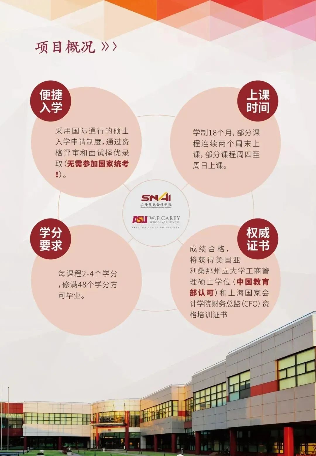 上海国家会计学院-美国亚利桑那州立大学中外合作办学EMBA2023招生简章