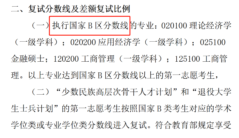 广西师范大学2023年MBA复试分数线